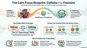 Caffeine + L-Theanine Stack: Best Ratio, Dosage, Timing & How to Avoid Jitters