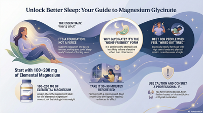 Magnesium Glycinate for Sleep: Dosage, Timing, Benefits & Safety