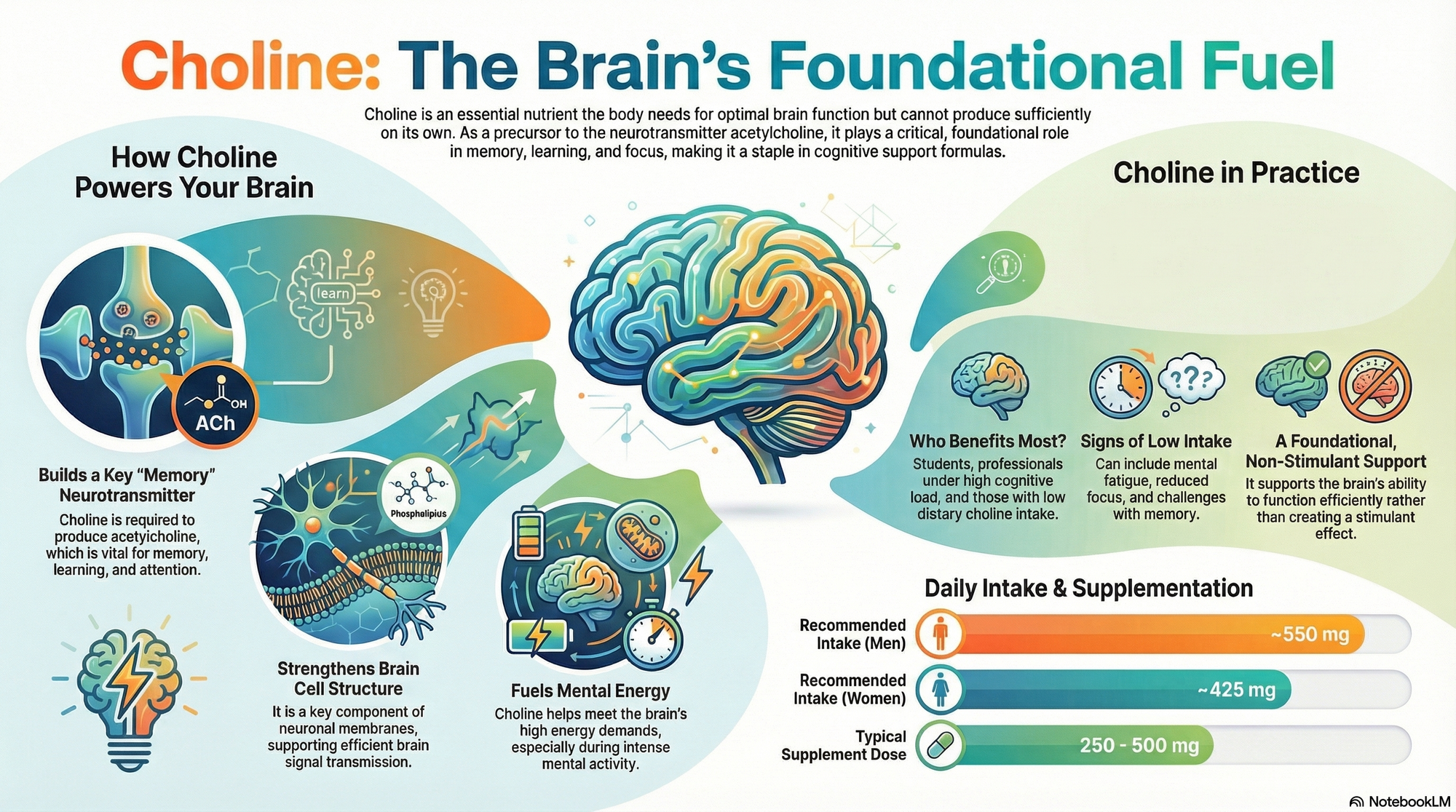 Choline Bitartrate: Acetylcholine, Memory Encoding And Mental Performance
