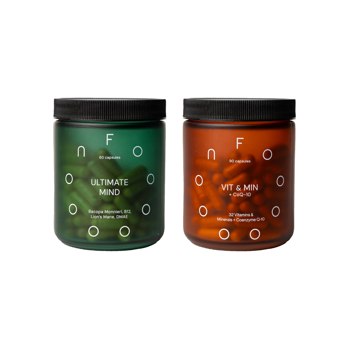 FOOON Focus & Vitality Duo supplement bundle — Ultimate Mind nootropic and VIT & MIN + CoQ10 multivitamin