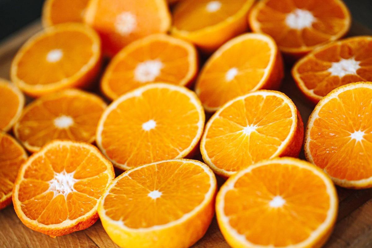 Sliced oranges close up, hesperidin the citrus flavonoid for heart and brain health